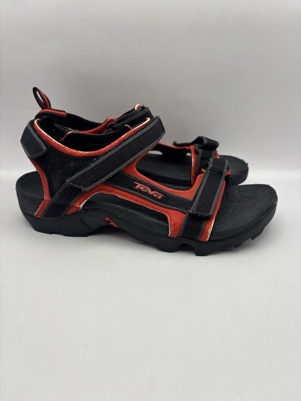 Teva Tanza Sport Sandals Red And Black Straps Kids Size 3 C